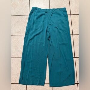 Old Navy Women’s Plus Size 2X Teal Wide Leg Lightweight Dress Pants
